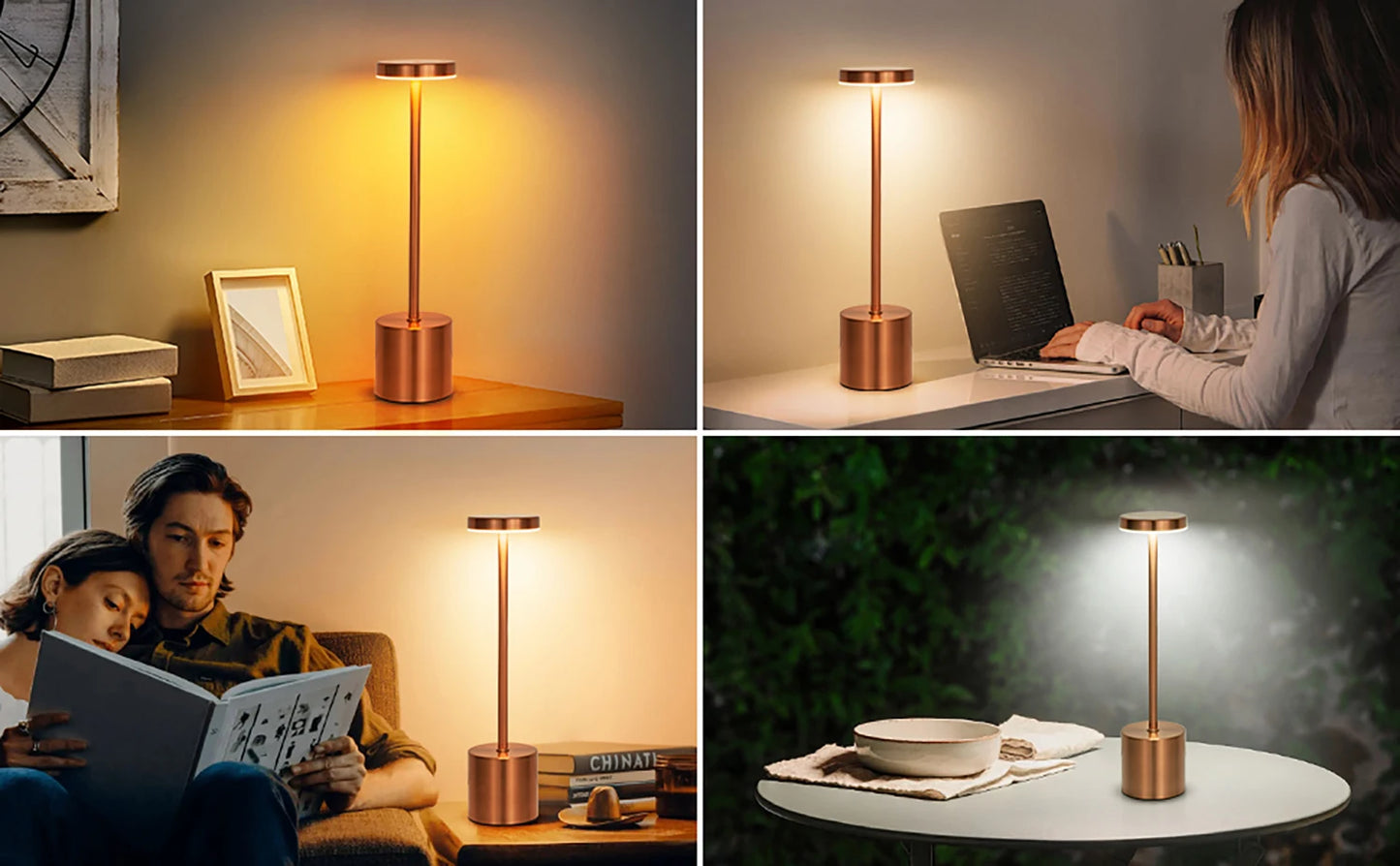 LED Touch Lamp – Elegant Rechargeable Light for Home or Work