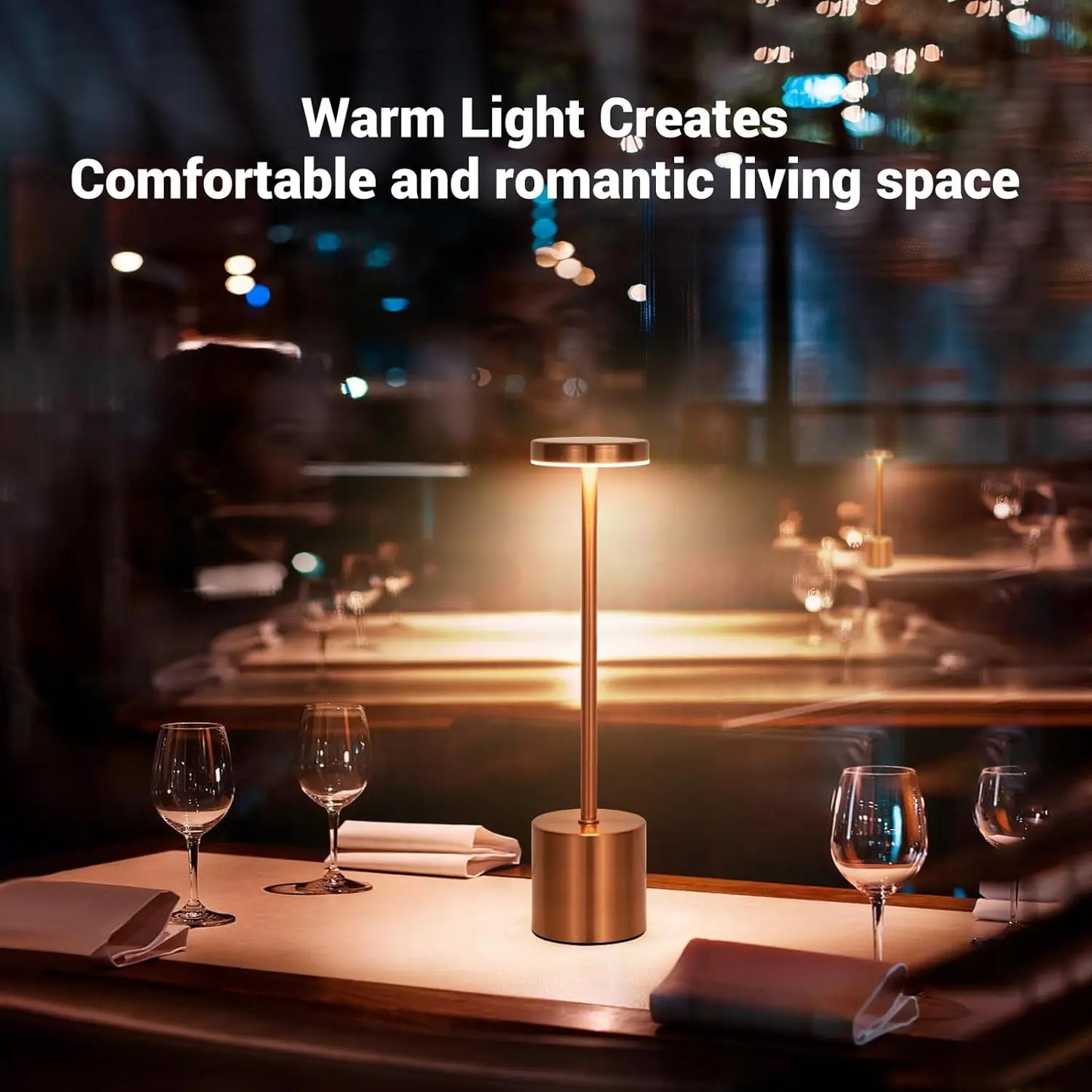 LED Touch Lamp – Elegant Rechargeable Light for Home or Work